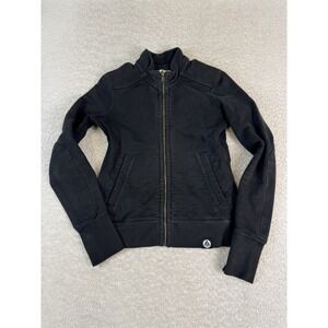 American Giant Jacket Womens XS Black Full Zip Cotton Made in USA Casual Classic